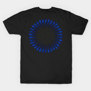 Blue Phyllotactic Spirals T-Shirt